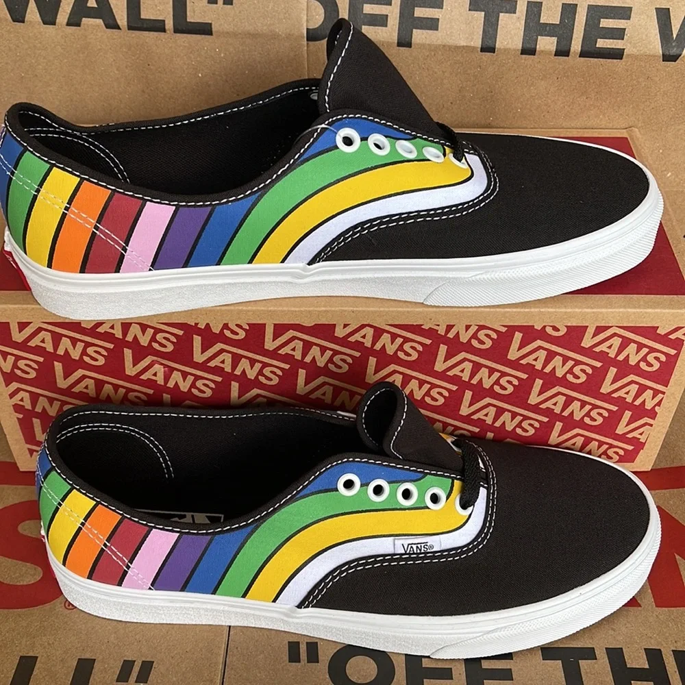 Vans Authentic Fefract Black/True White/Multi Men’s - Picture 2 of 16